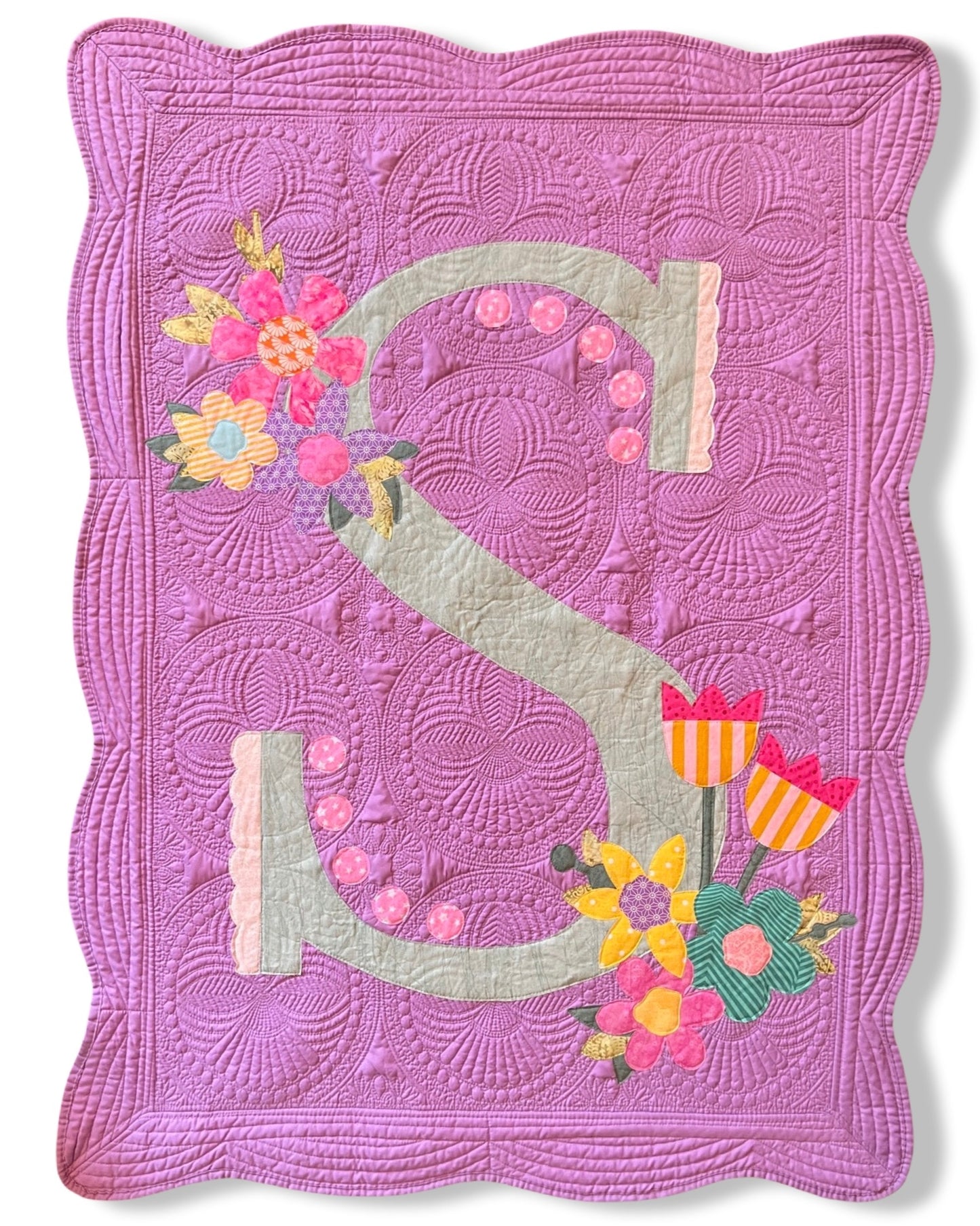 Initial Personalized Baby Quilt