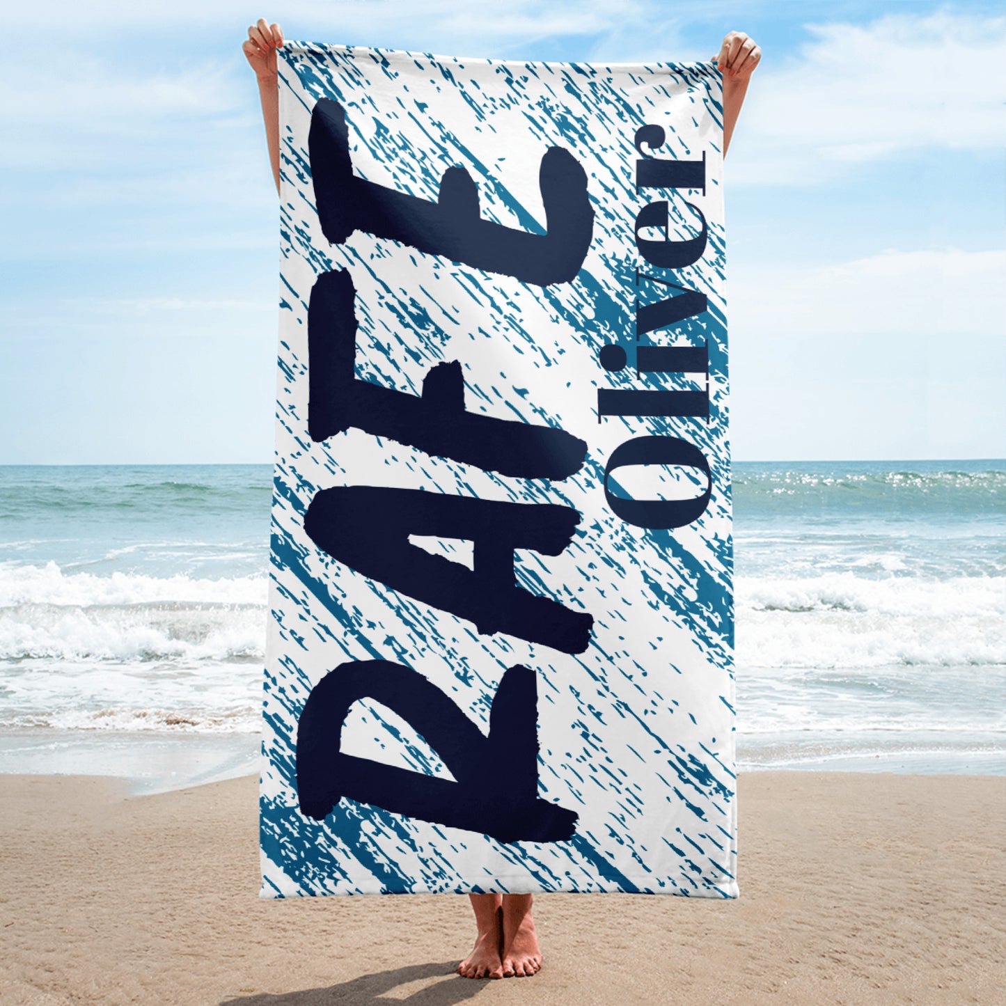 Brush Stroke Personalized Beach Towel