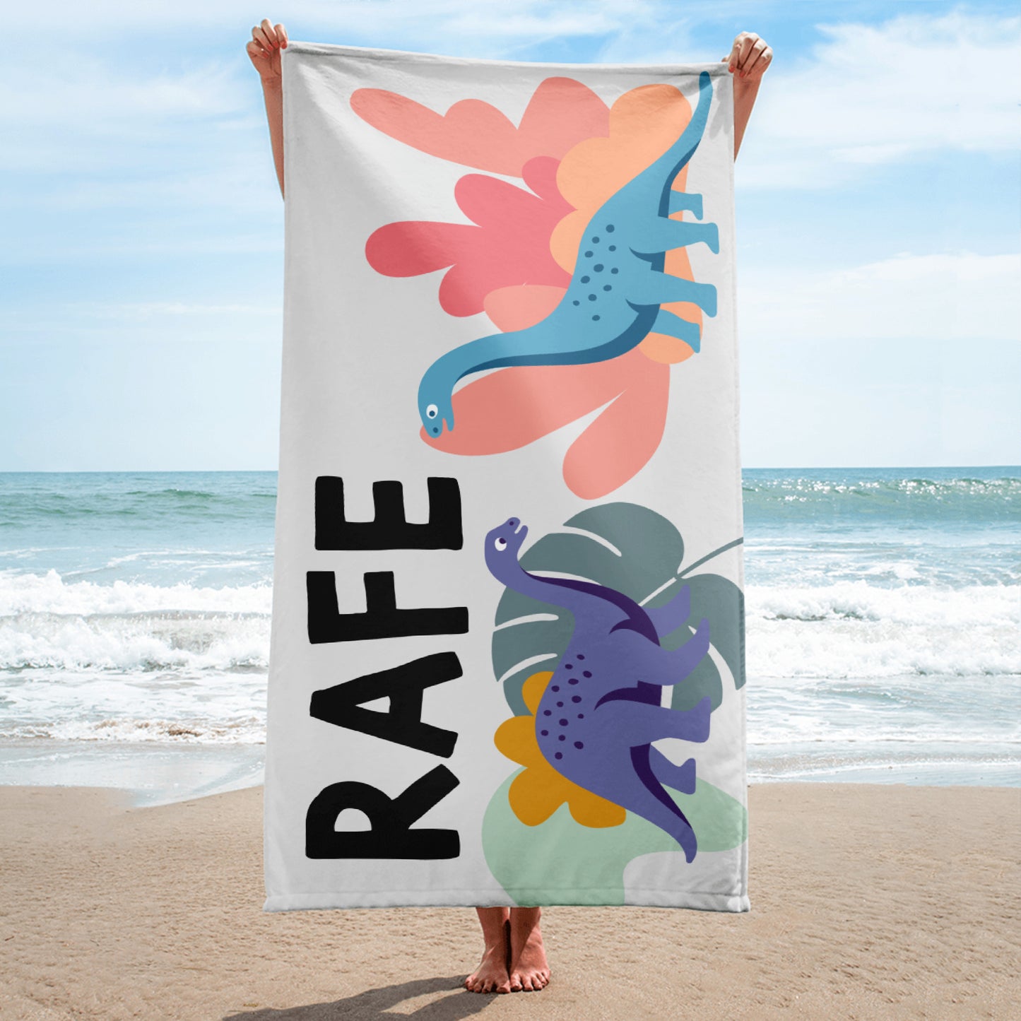 Dinosaur Personalized Beach Towel