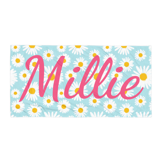 Daisy Personalized Beach Towel