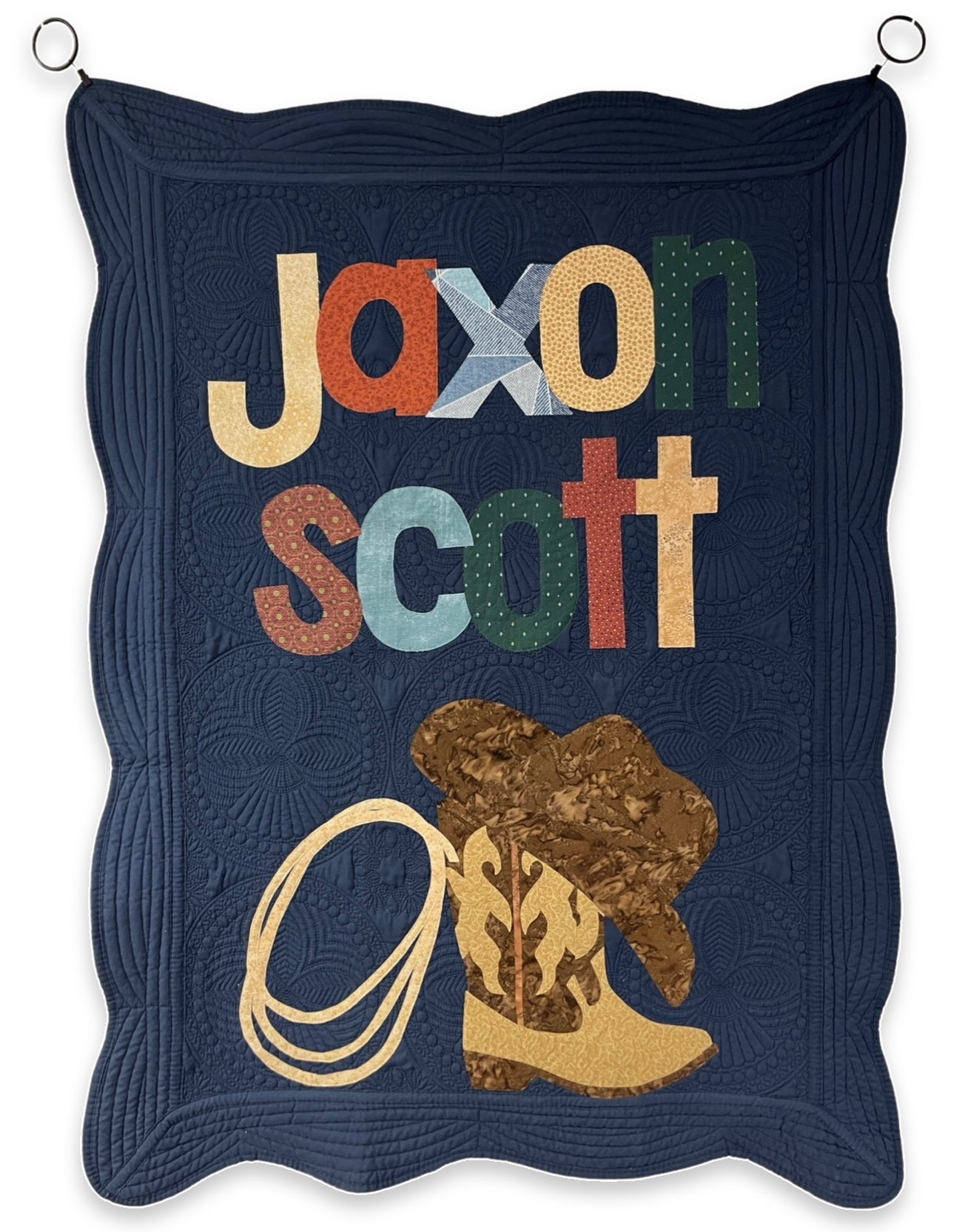 Cowboy Personalized Baby Quilt