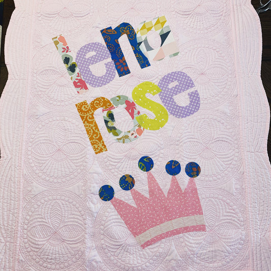 Crown Princess Personalized Name Quilt