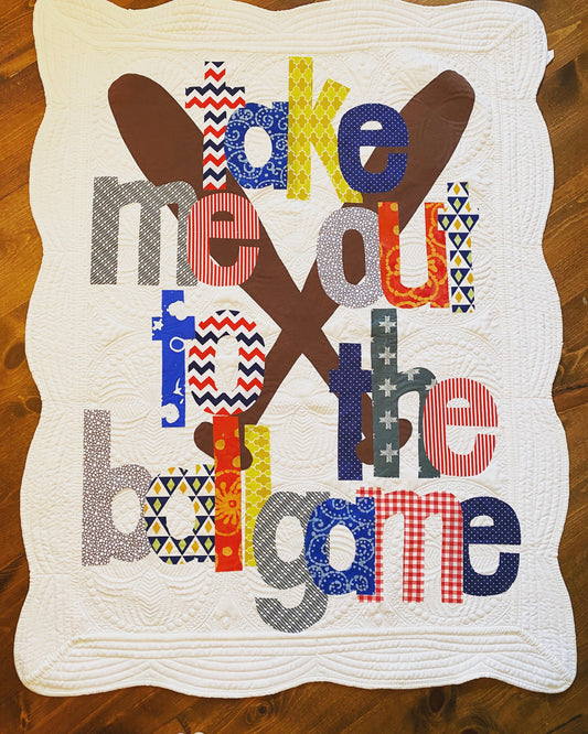 Take Me Out to the Ballgame Baby Quilt