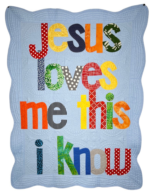 Jesus Loves Me Personalized Baby Quilt