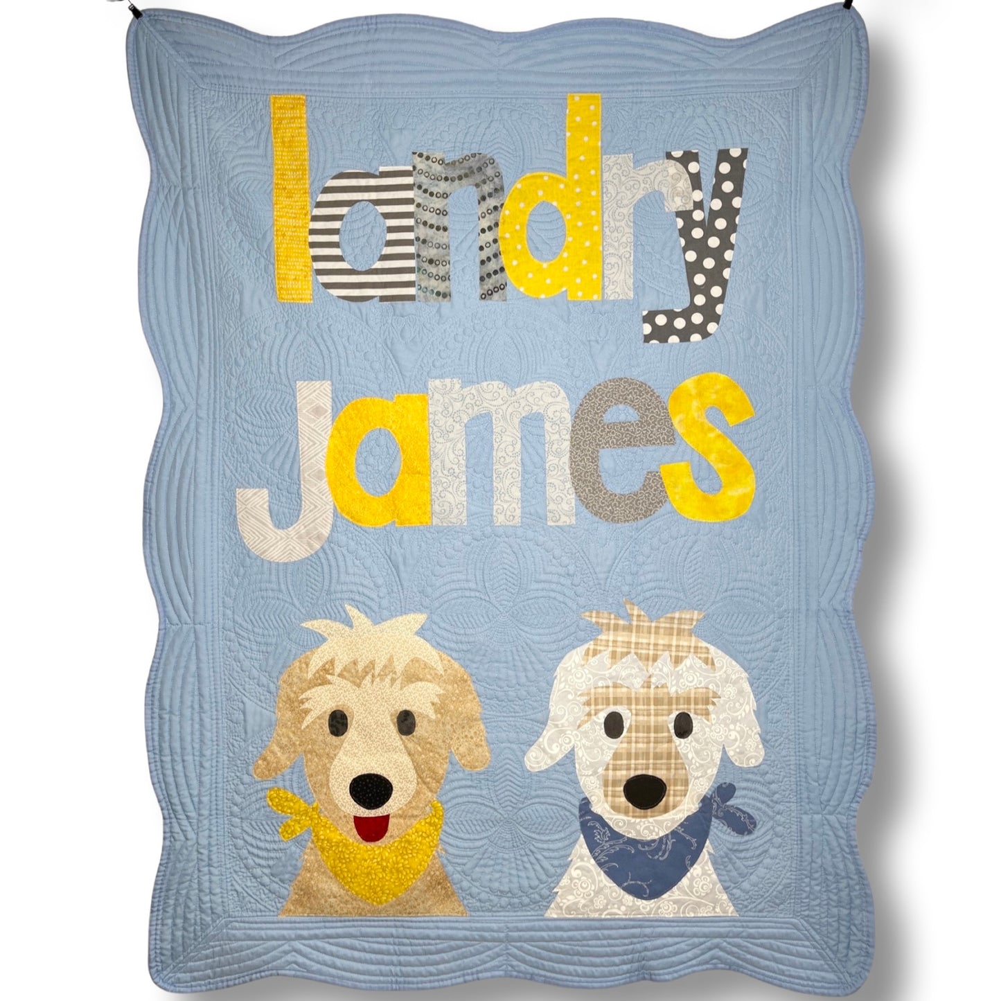 Golden Doodle Personalized Baby Quilt